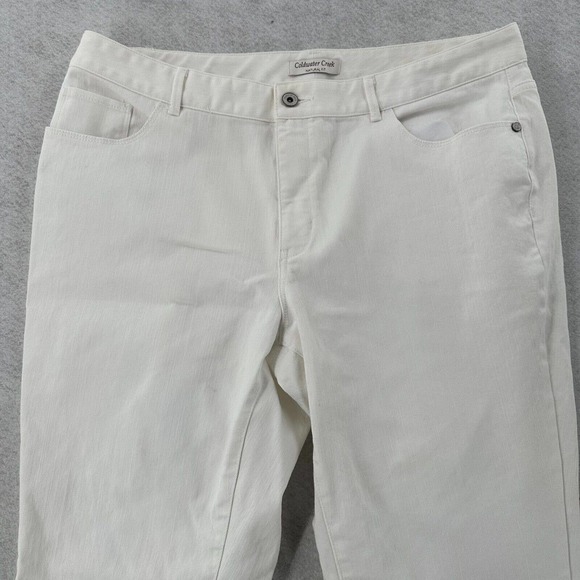 Coldwater Creek Jeans Womens 16 White Natural Fit Straight Leg Stretch Everyday - Picture 3 of 13